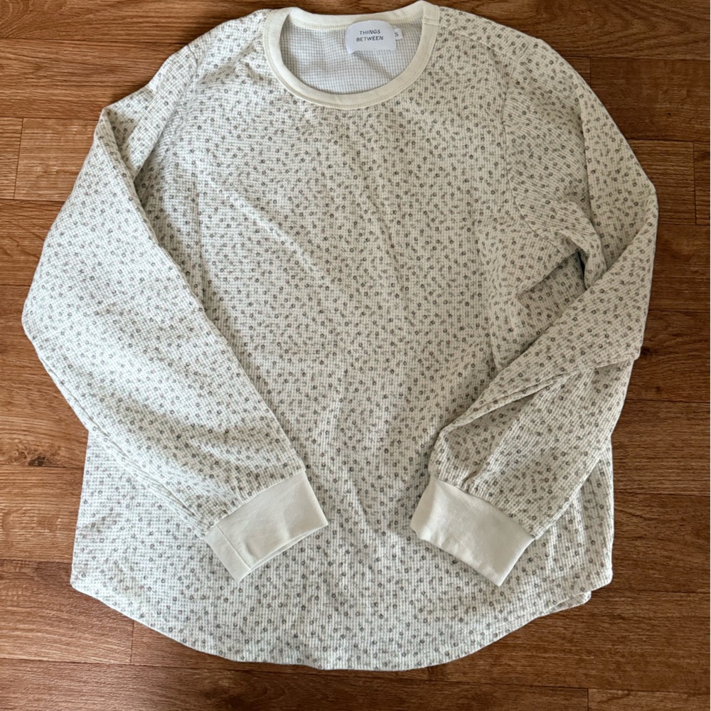 Floral waffle tee, things between, small